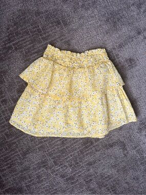 Jessica Simpson sweet Yellow Floral Tiered summer Skirt size s/7y